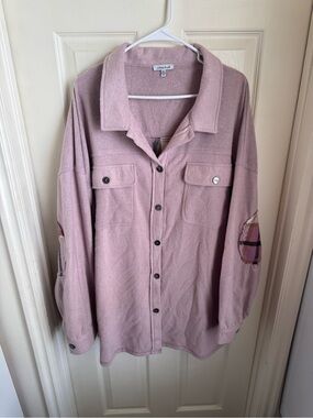 White Birch Pink And Plaid Shacket